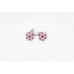 Women's Stud Earrings 925 Sterling Silver red ruby gem stone P 112